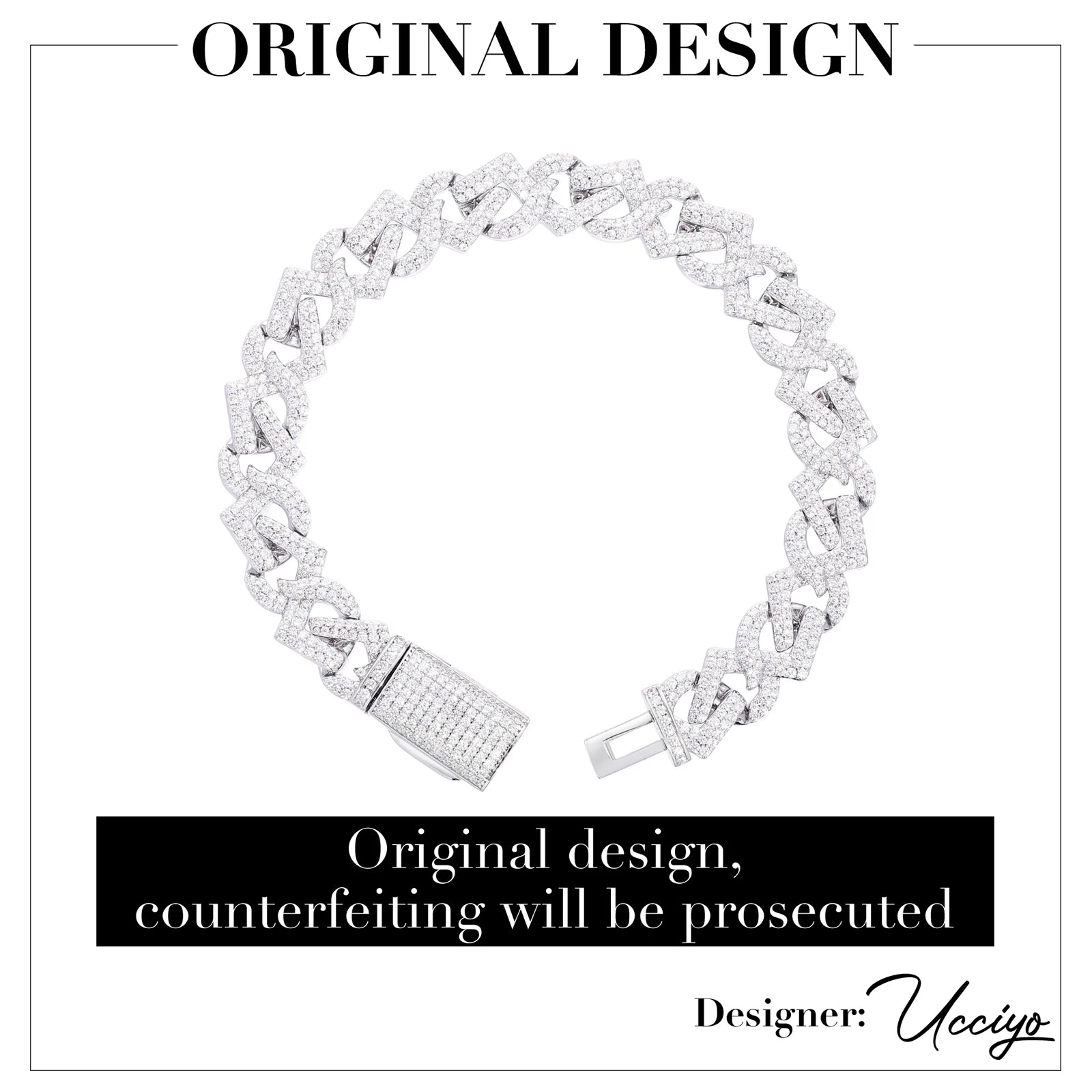 Cuban Infinite | VVS Moissanite Diamond 11mm 925 Silver Infinite Cuban Link Bracelet
