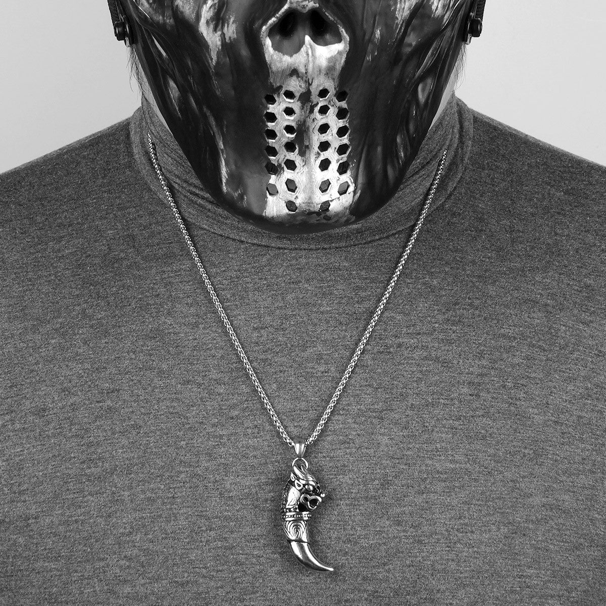 Beast Nian | The Year Monster Tooth Amulet Stainless Steel Street Style Pendant
