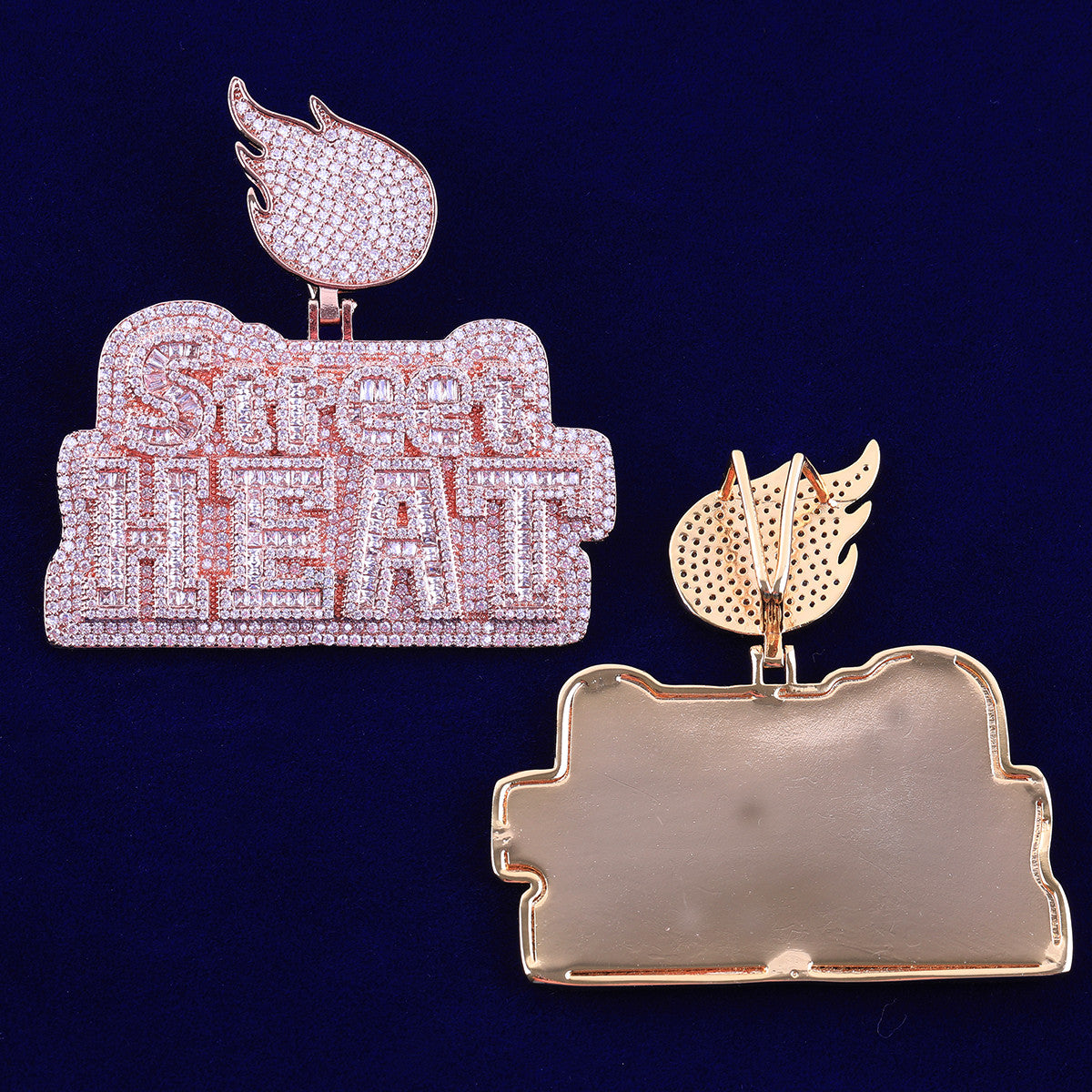 Street Heat | Name Plate VVS Diamond CZ Iced Blinged Out Pendant Chain Necklace