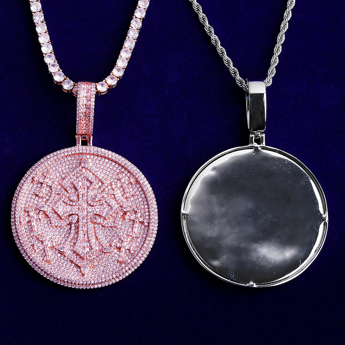 Sins Washed Away | VVS Diamond CZ Iced Blinged Out Cross Circle Luxury Pendant
