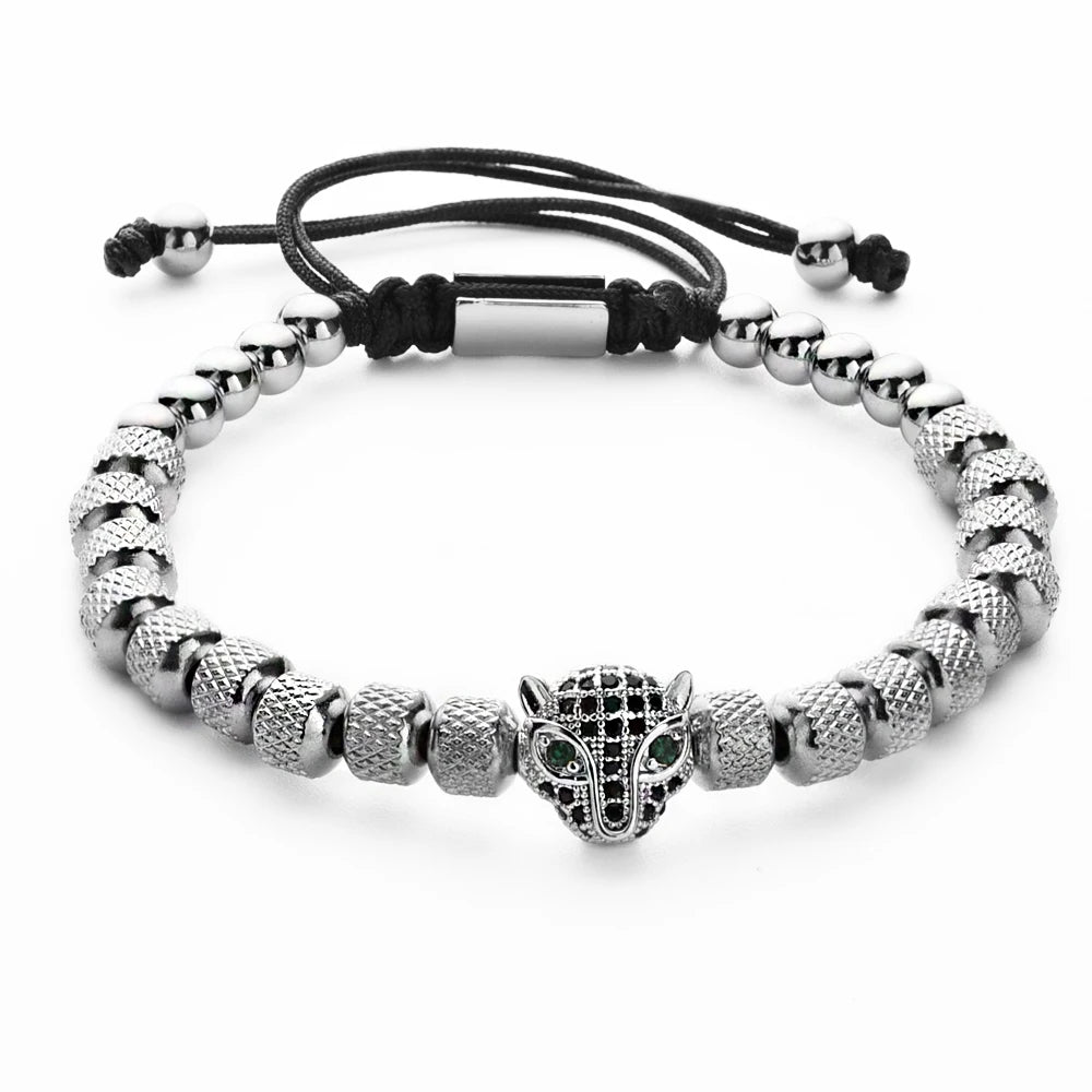 Leopard Head | VVS Diamond CZ Stainless Steel Adjustable Hip Hop Bracelets