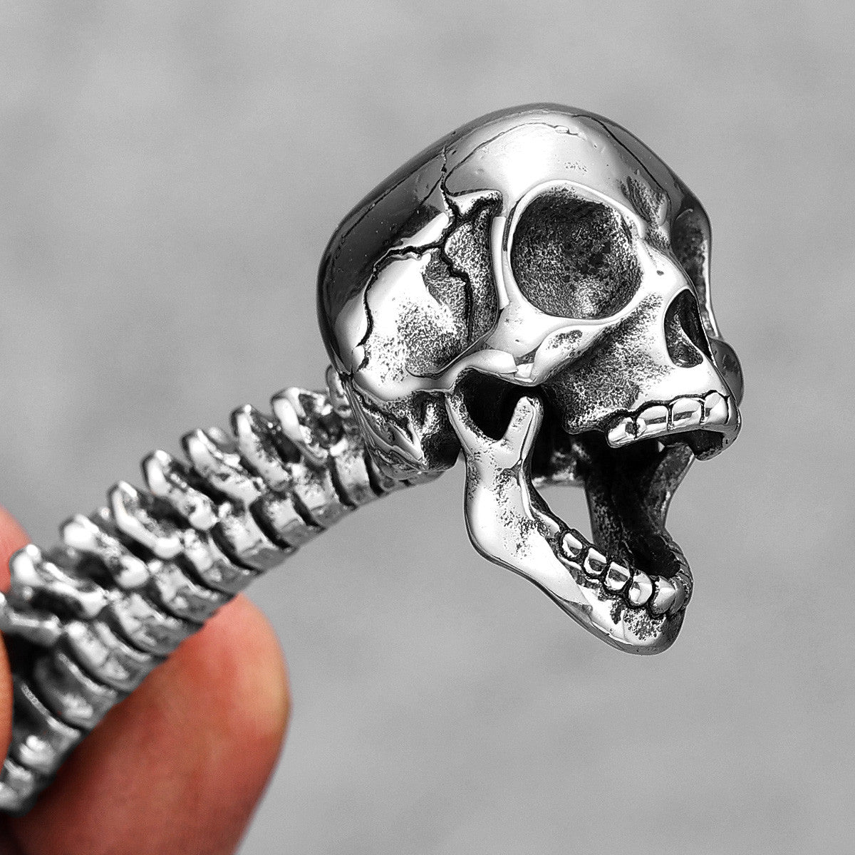 Skull Spine | No Fade 316L Stainless Steel Street Style Hip Hop Pendant Chain Necklace