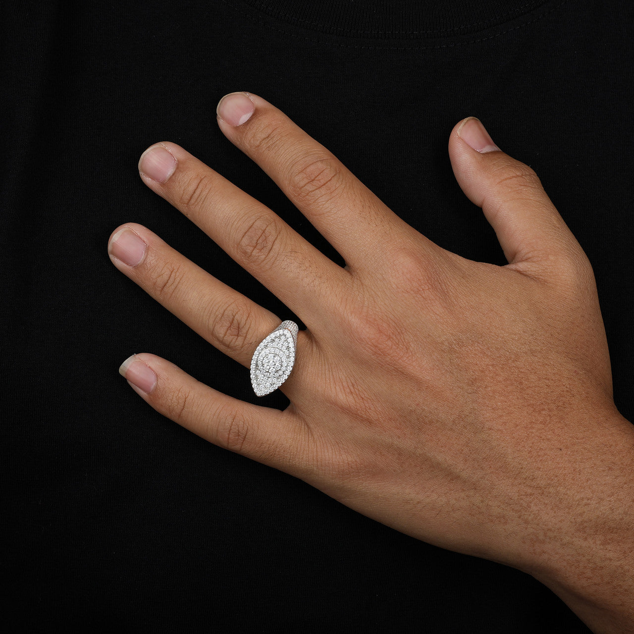 Turkish Evil Eye | Solid 925 Sterling Silver Moissanite Diamond All Seeing Eye Rings