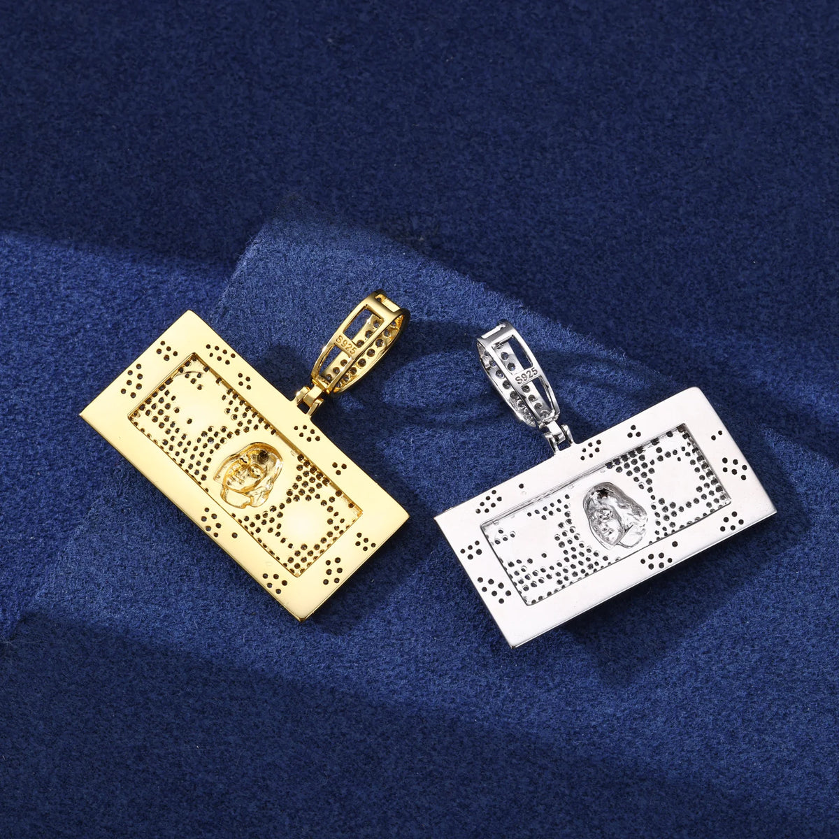 Dough Boy II | Big Dollars Moissanite Diamond VVS 100 Dollar Bill Hip Hop Pendant