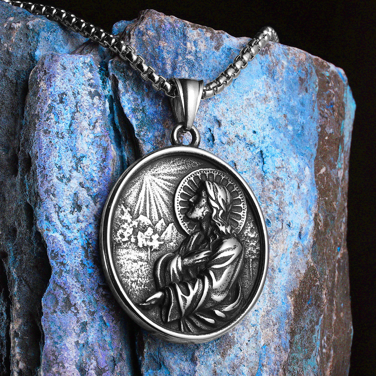 Hall Of Saints | 316L Solid Stainless Steel Holy Father Joseph Saint Pendant Collection