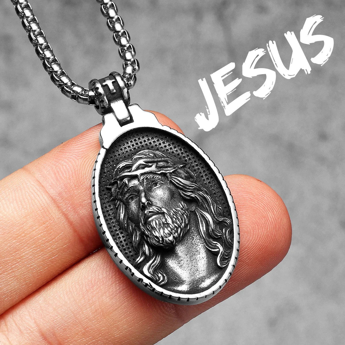 Jesus Heart Collection | 316L No Fade Stainless Steel Men's Spiritual Pendant Chain