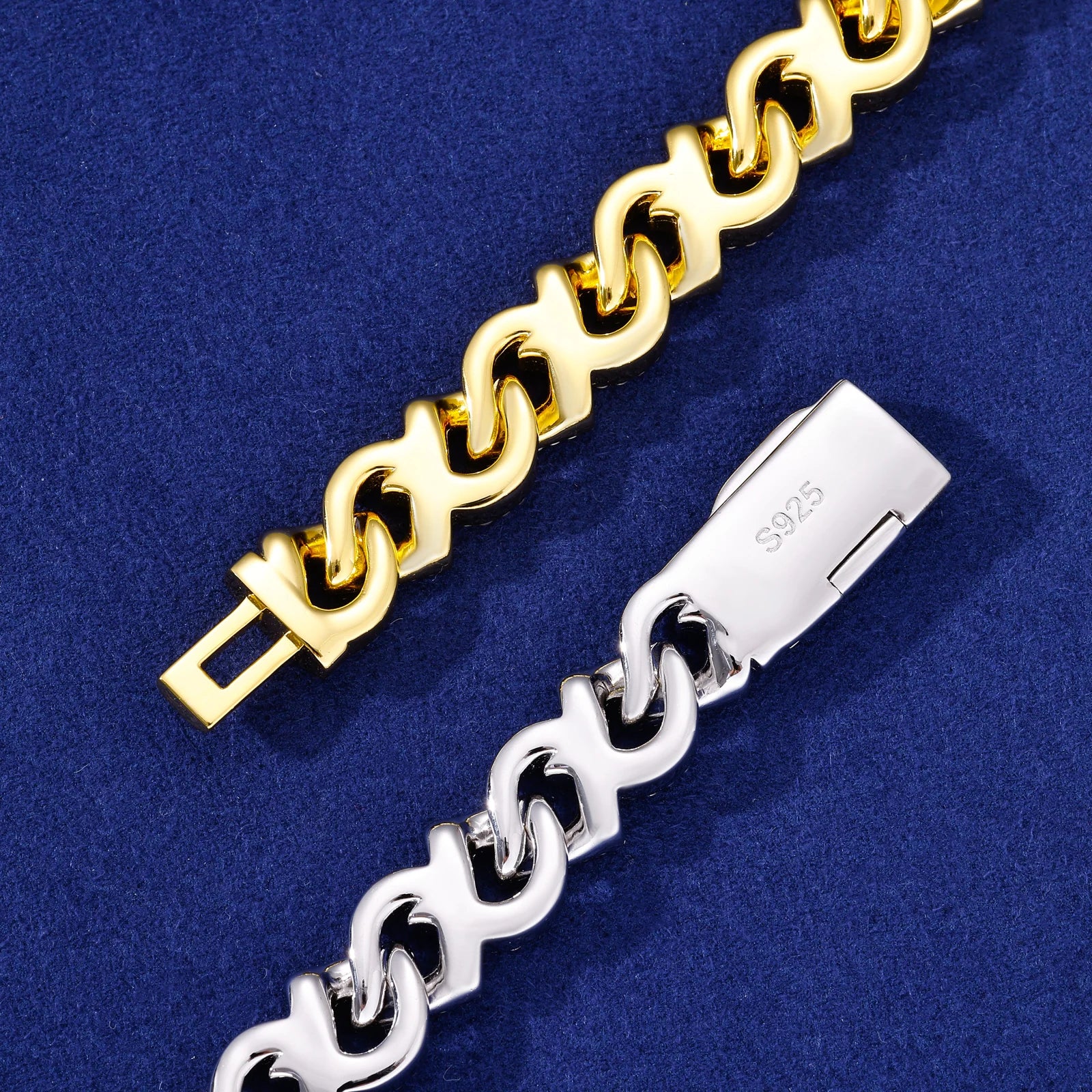 Cuban Infinite | VVS Moissanite Diamond 11mm 925 Silver Infinite Cuban Link Bracelet
