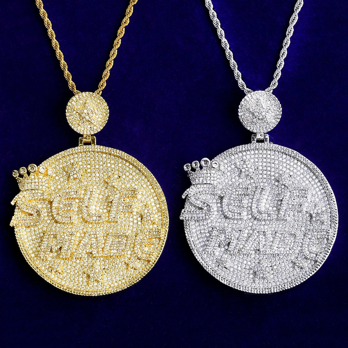 Self Made | 5AA+ Luxury Iced Blinged Out Kings Crown Self Made Man Hip Hop Pendant