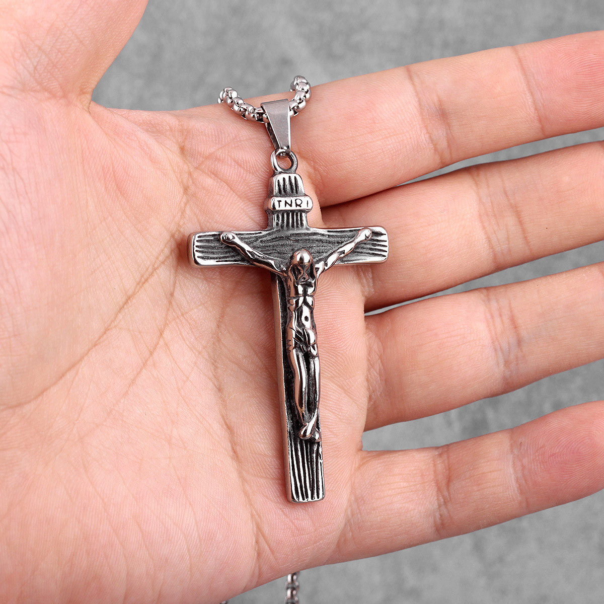 The Cross | Christian Catholic No Fade Classic Stainless Steel Cross INRI Pendant