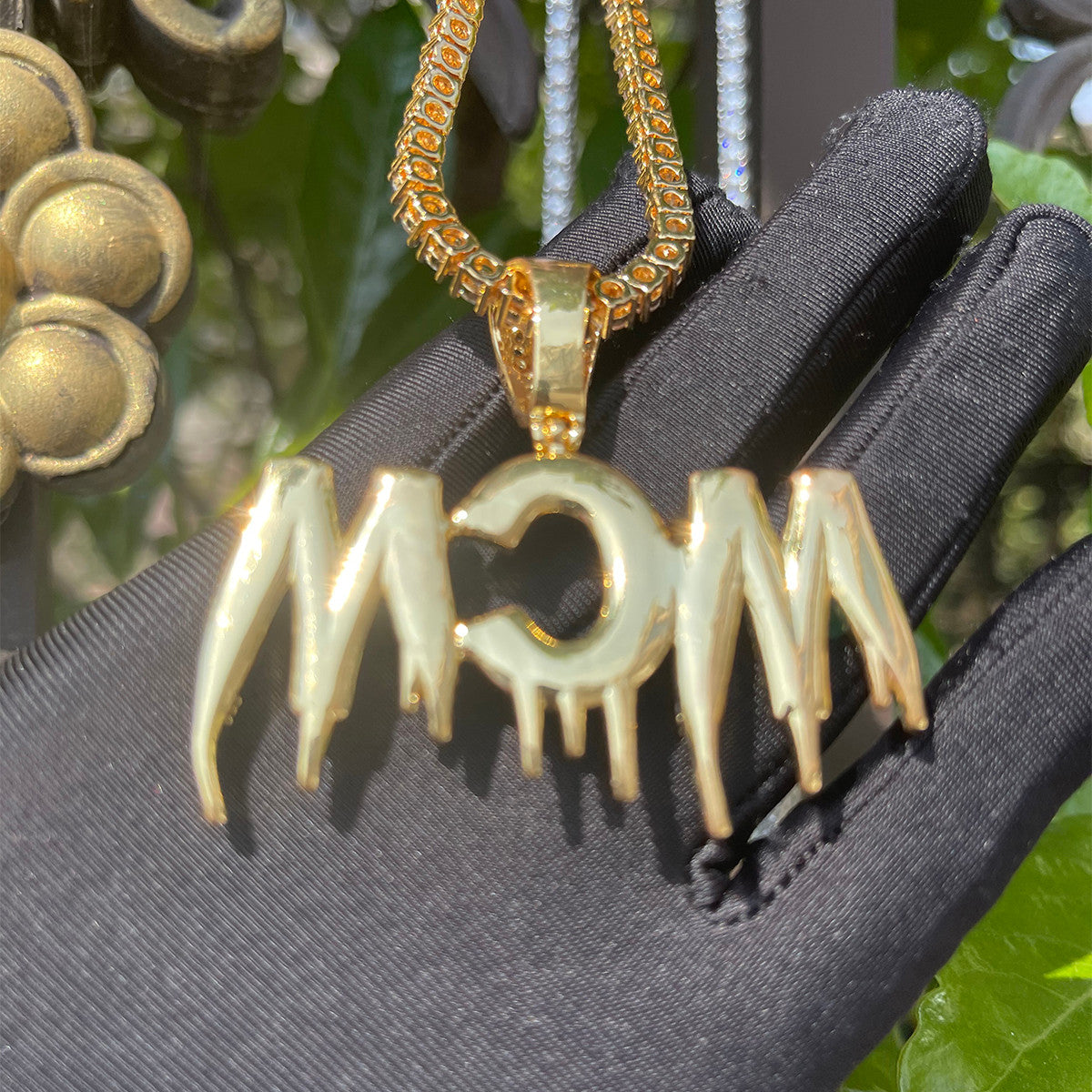 Icicle | Drip Freeze Prong Set Cluster Stone Custom Made Hip Hop Pendant