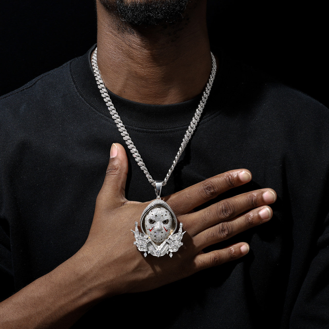 The Retribution | Moissanite Diamond Solid Sterling Silver Iced Blinged Out Pendant