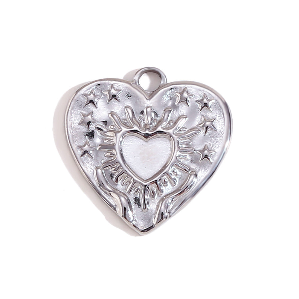 DIY Stainless Steel Waterproof Face Sun Cross Sunflower All seeing Eye Charms Pendants Bracelets