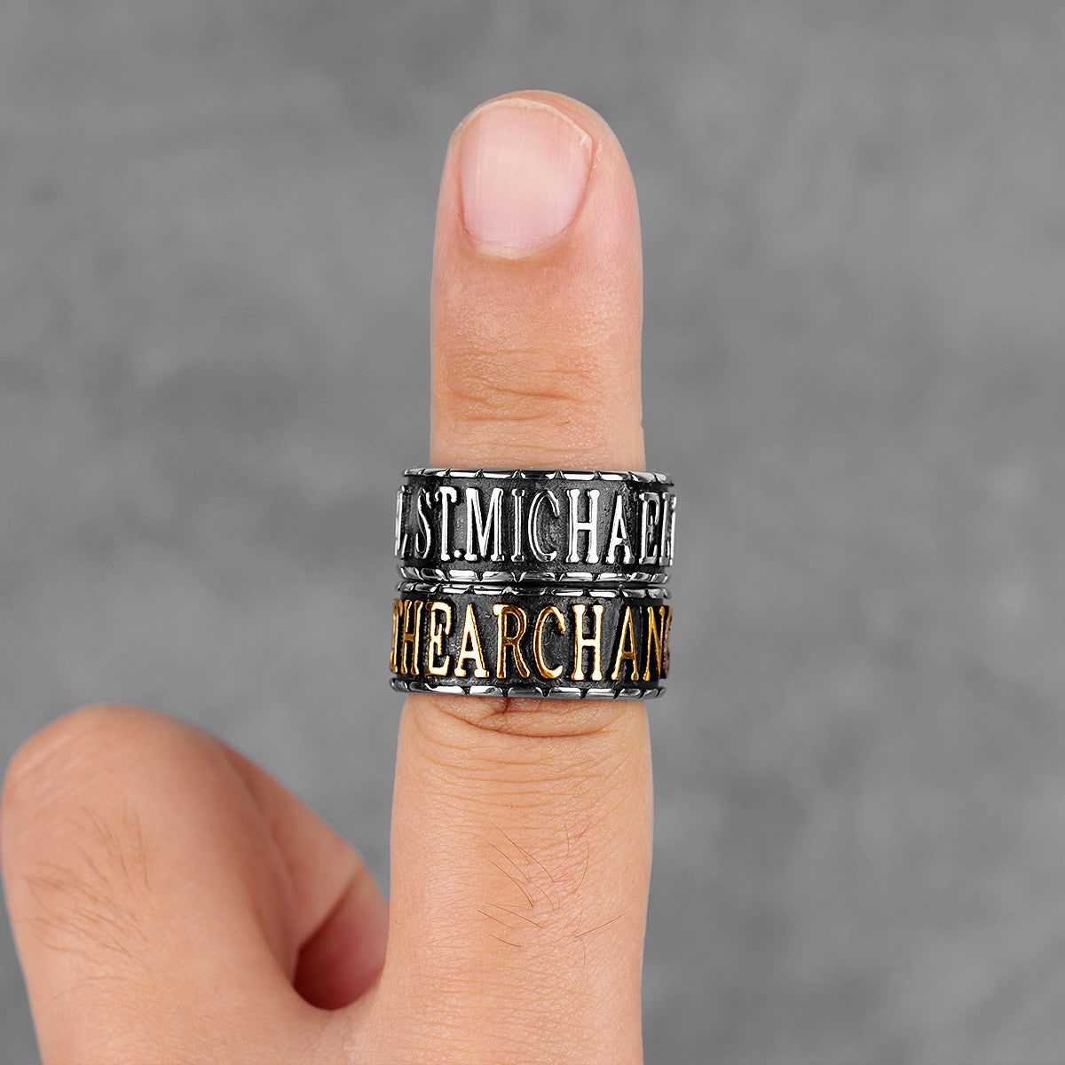 Rings Of Protection | 316L No Fade Stainless Steel St.Michael Archangel Rings
