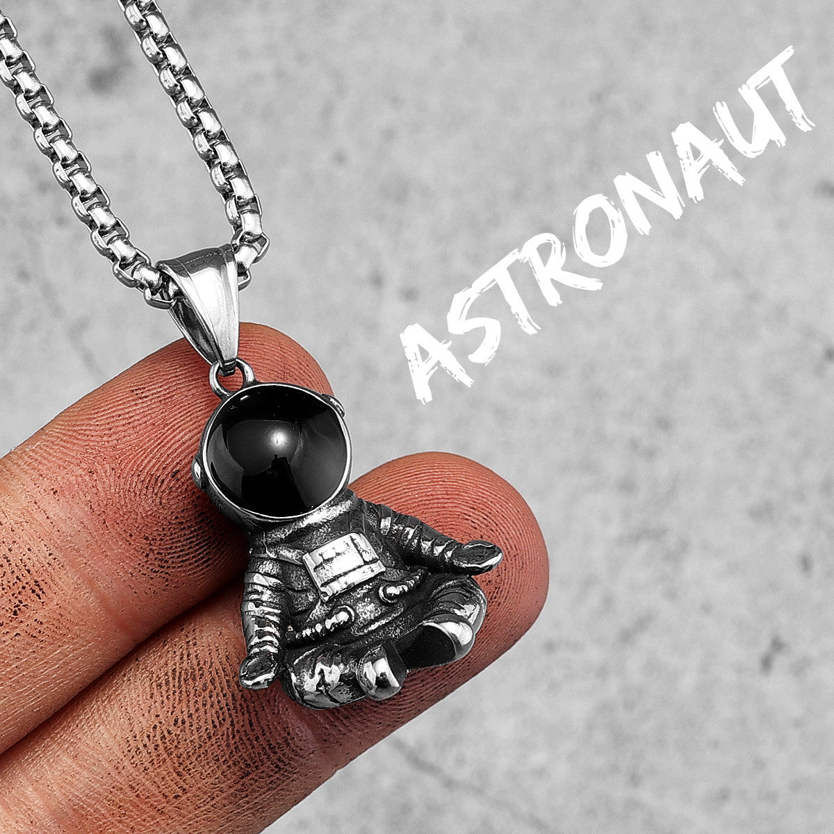 Spaceman | Meditating Astronaut 316L No Fade Stainless Steel Unique Hip Hop Pendant