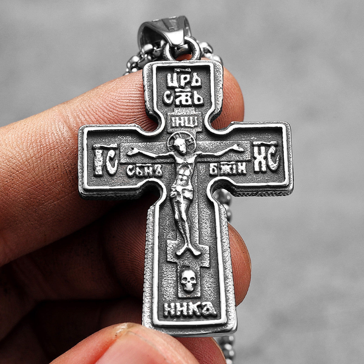 Jesus Good Friday Cross | 316L No Fade Spiritual Religion Stainless Steel Cross Pendant