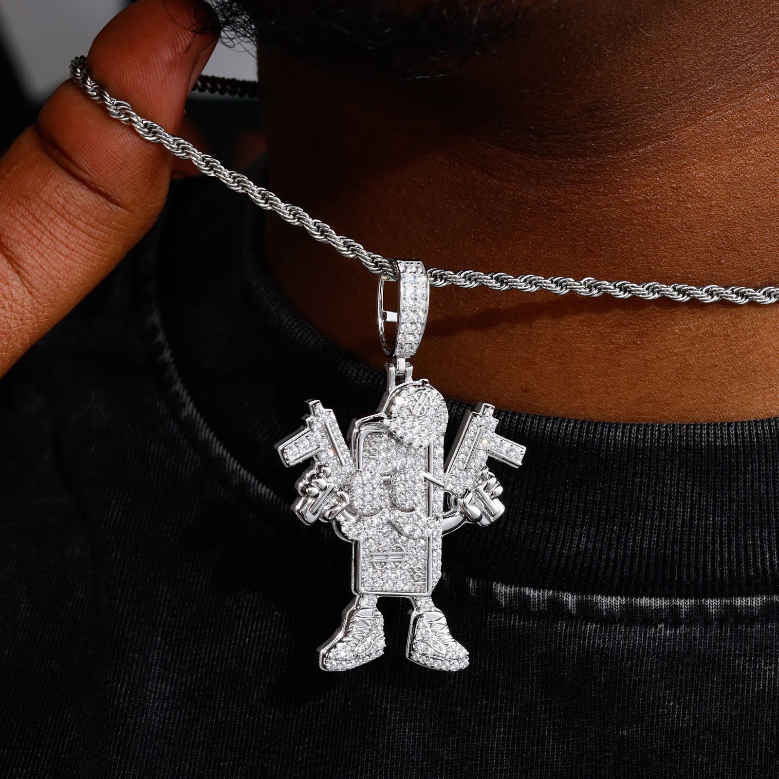 Protect The Paper | Iced Blinged Out Moissanite Diamond 925 Solid Hip Hop Pendant