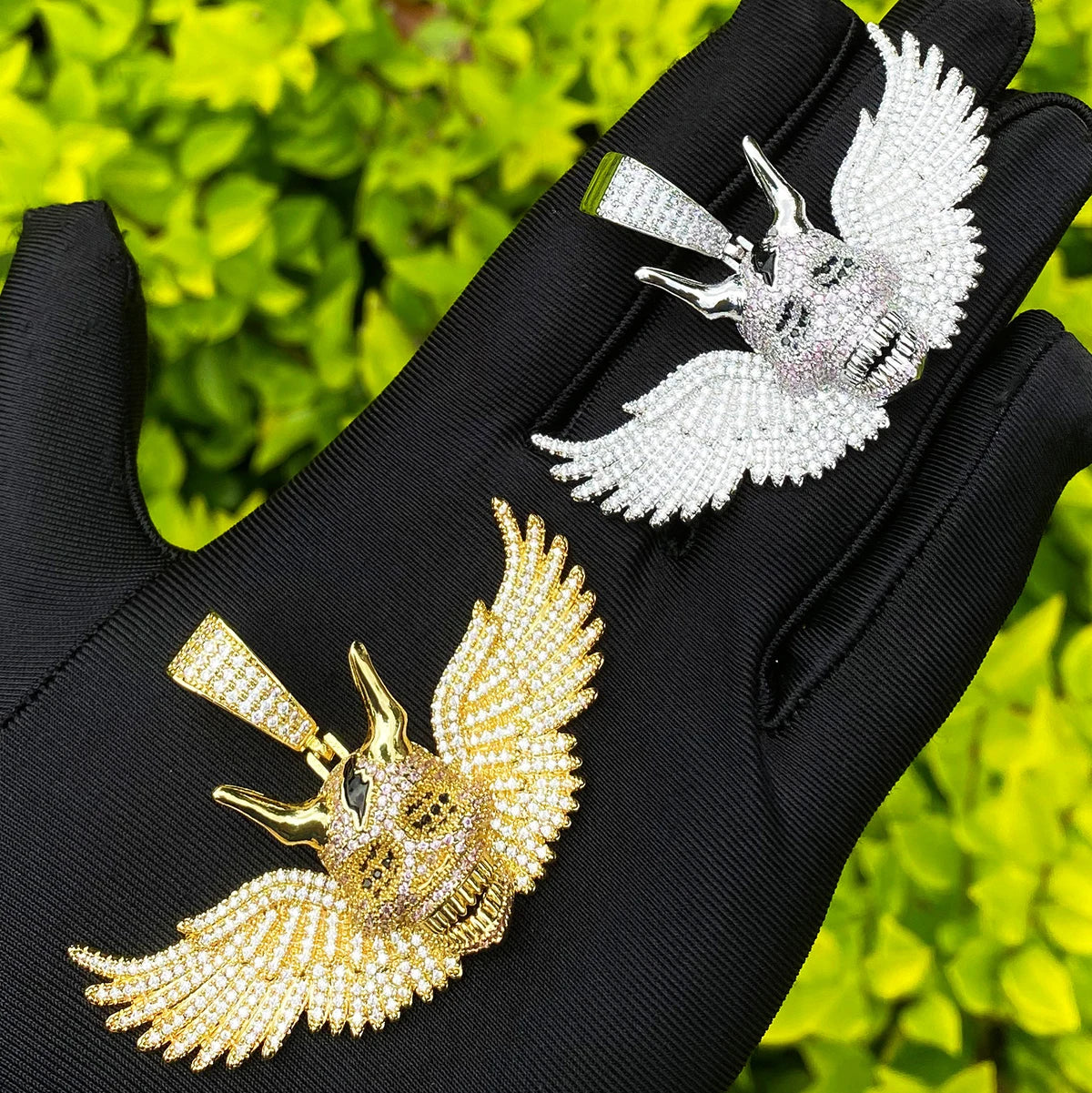 Demon Wings | VVS Diamond CZ 5AA+ Winged Demons Iced Blinged Out Pendants