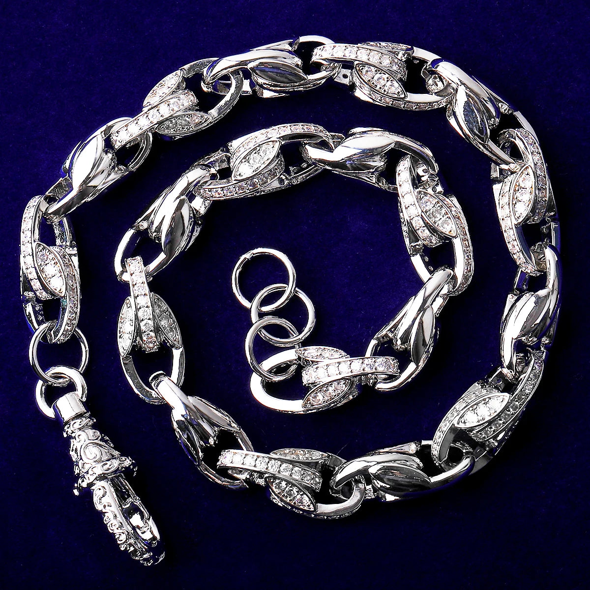 Iced Luxury | Tulip Bulb VVS Diamond CZ Designer Link Hip Hop Chain Necklace