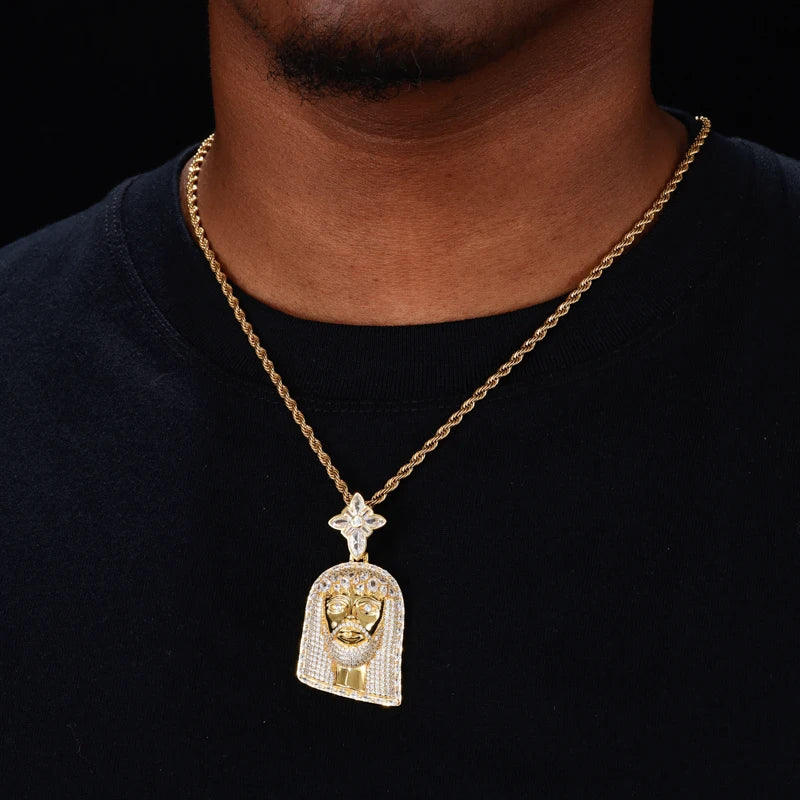 Stand On Faith | Moissanite Diamond 925 Sterling Silver Jesus Piece Hip Hop Pendant