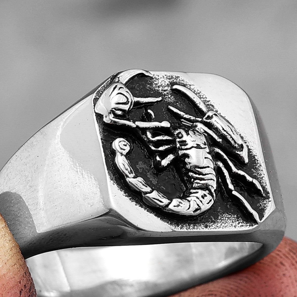 Scorpion | 14k Gold Over 316L No Fade Stainless Steel Street Wear Hip Hop Rings