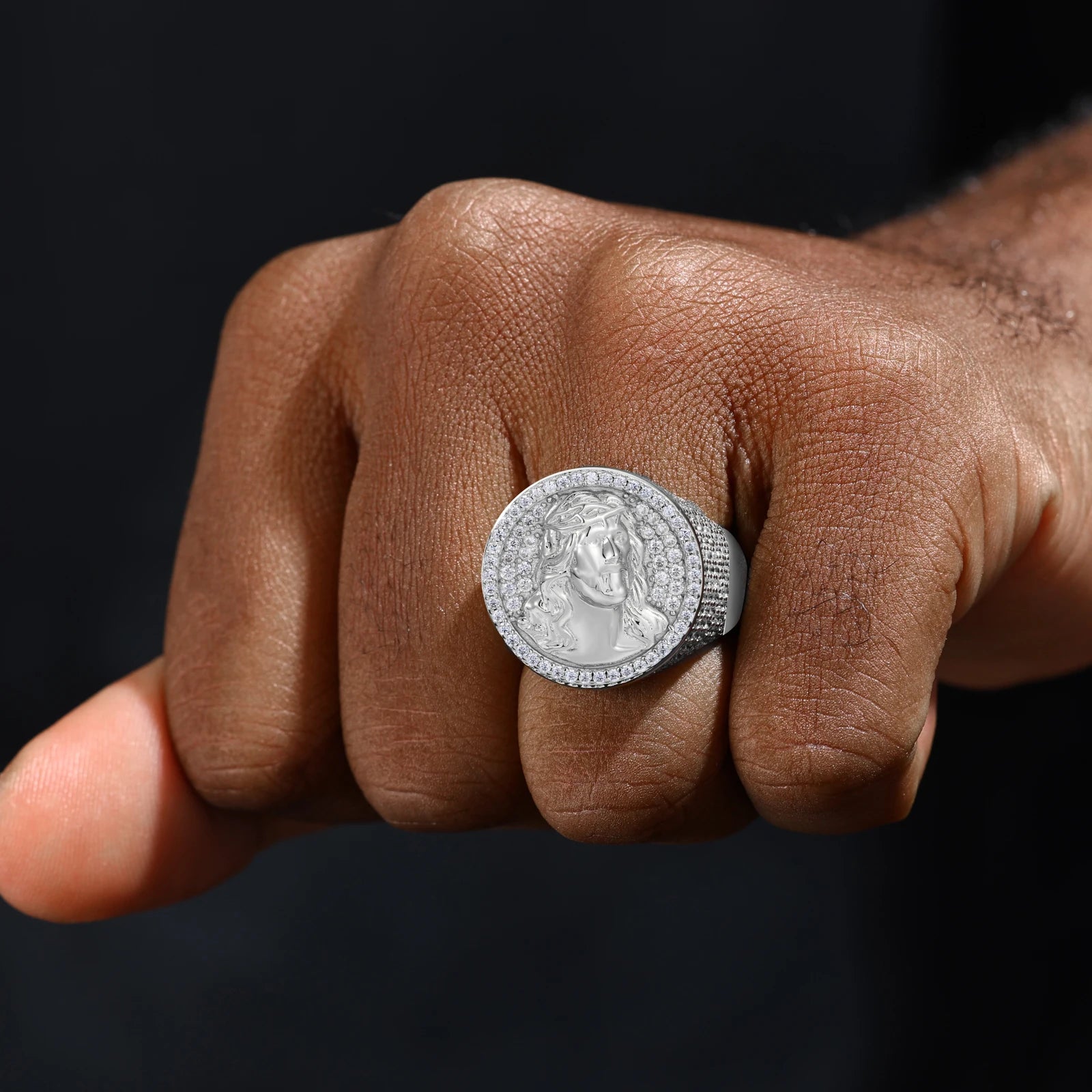Jesus the Don | Genuine Moissanite Diamond Sterling Silver Jesus Rings