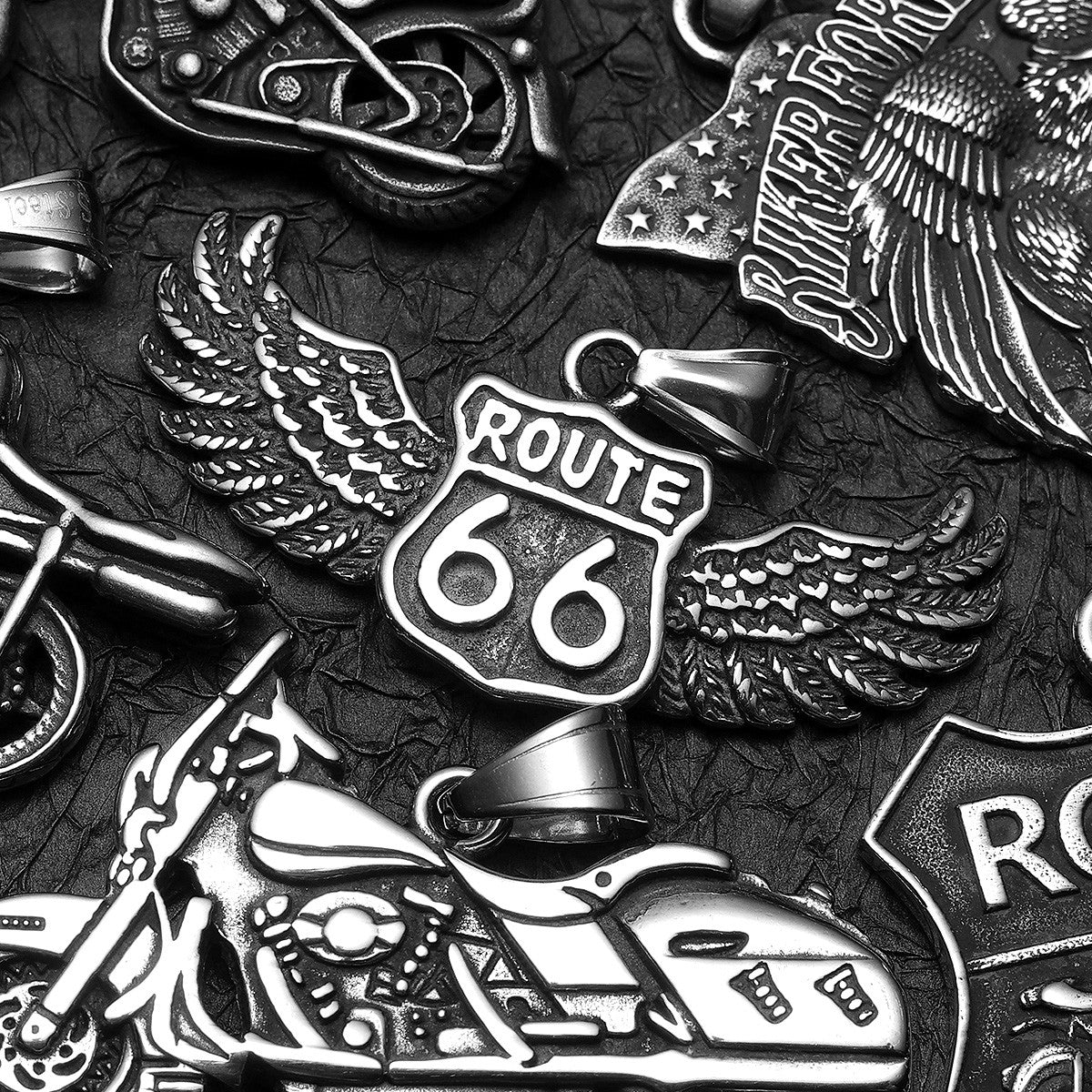 Biker Style Series | 316L Stainless Steel Motorcycle Series Pendant Chain Necklaces