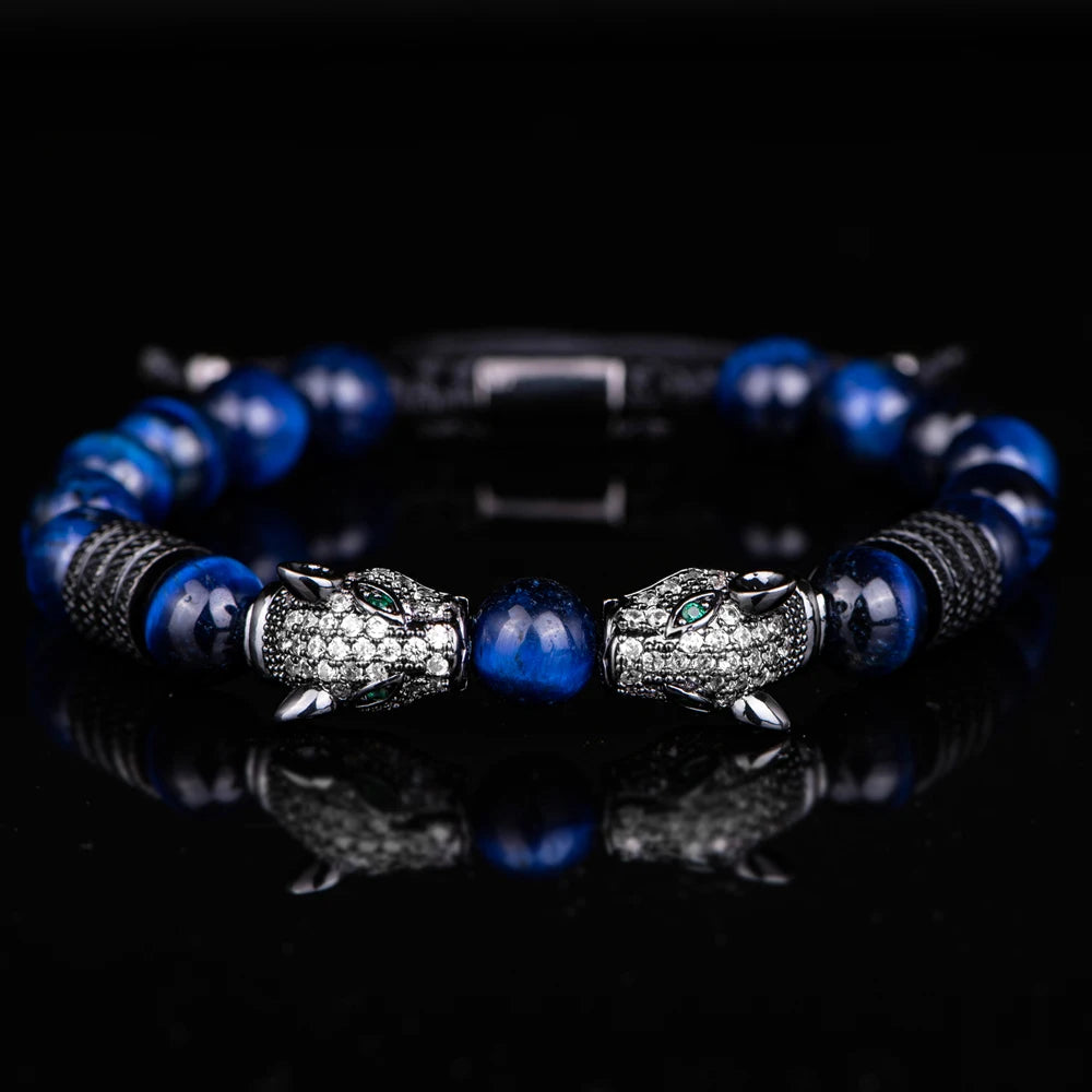 Royal Leopard | VVS Diamond CZ Tiger's-Eye Iced Blinged Out Luxury Bracelet
