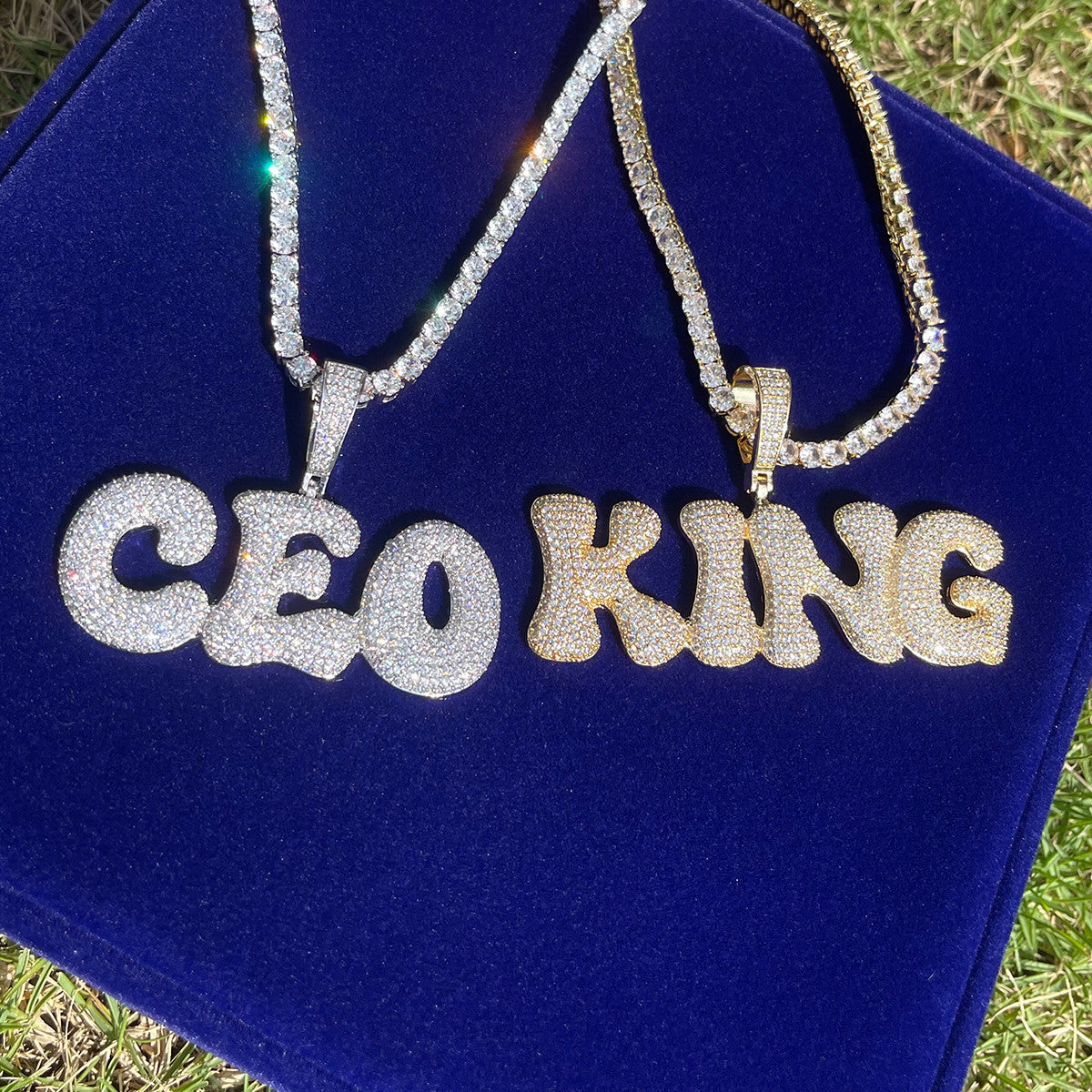 Smoked Out | Classic 70's Letters Custom Made VVS Diamond CZ Hip Hop  Pendant