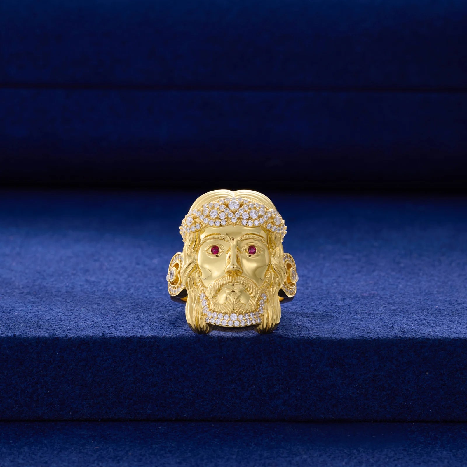 The Messiah | Solid 925 Silver VVS Moissanite Diamond Hip Hop Jesus Face Ring