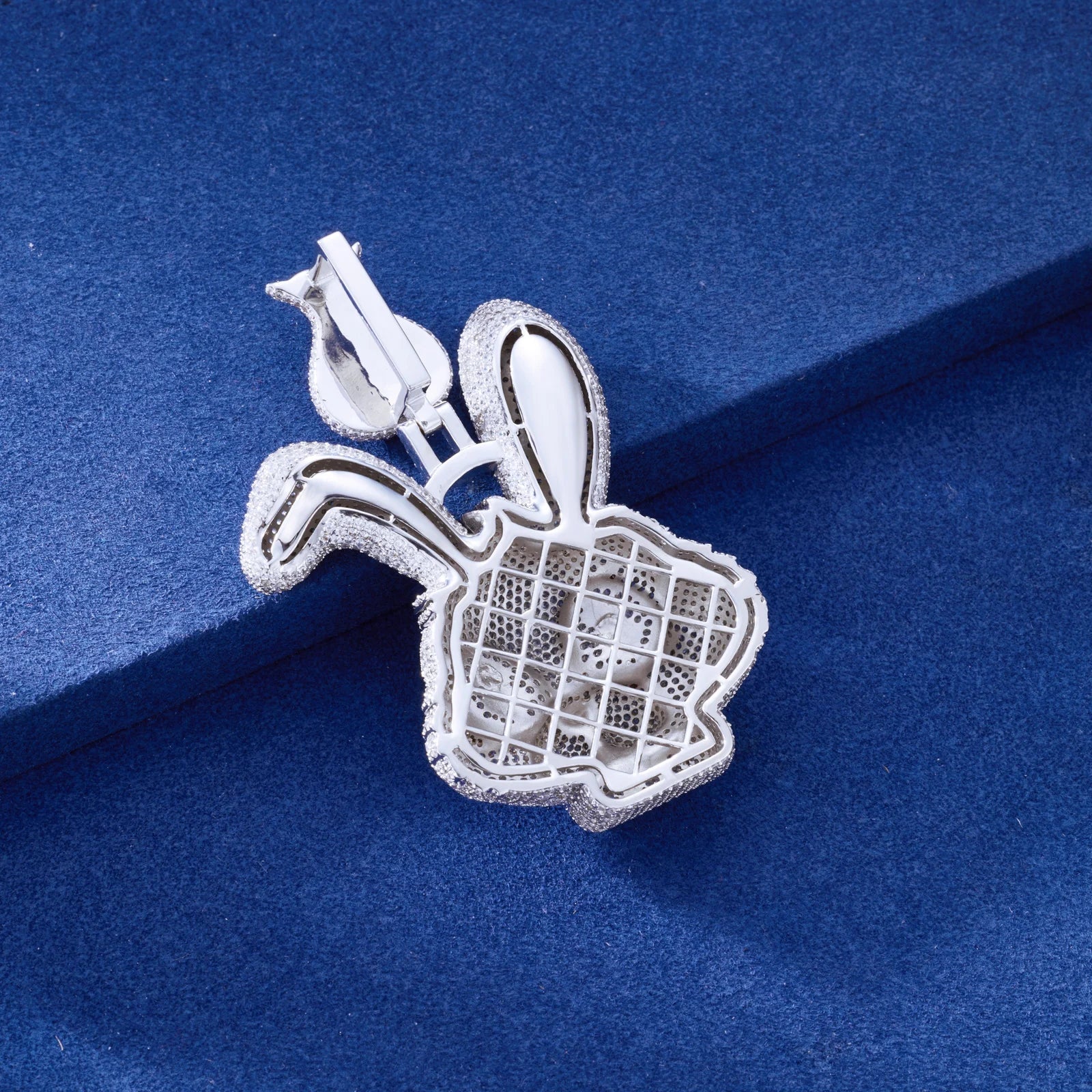 Fast Money | Iced Blinged Out Money Bag Rabbit 925 Silver Moissanite Hip Hop Pendant