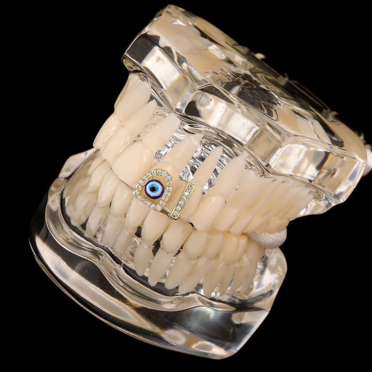 Devils Eye | VVS Diamond CZ Stone All Seeing Eye Hip Hop Mouth Tooth Bling Grillz