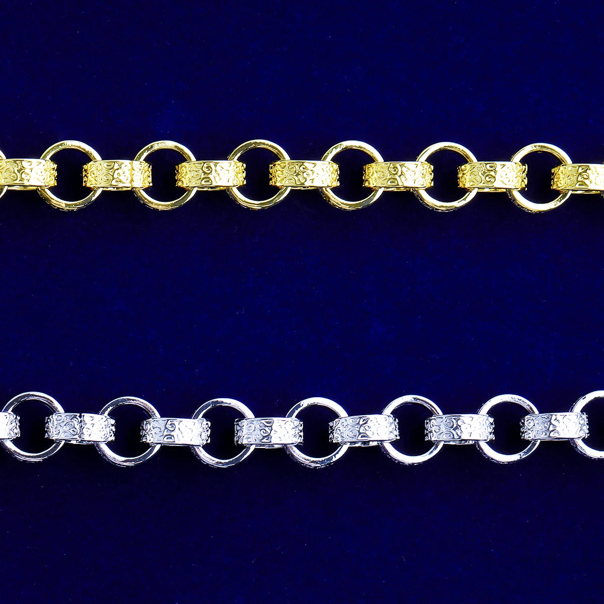 Filigree Bracelet II | 15mm Rolo Link 24k Gold 925 Silver Belcher Clasp Hip Hop Bracelet
