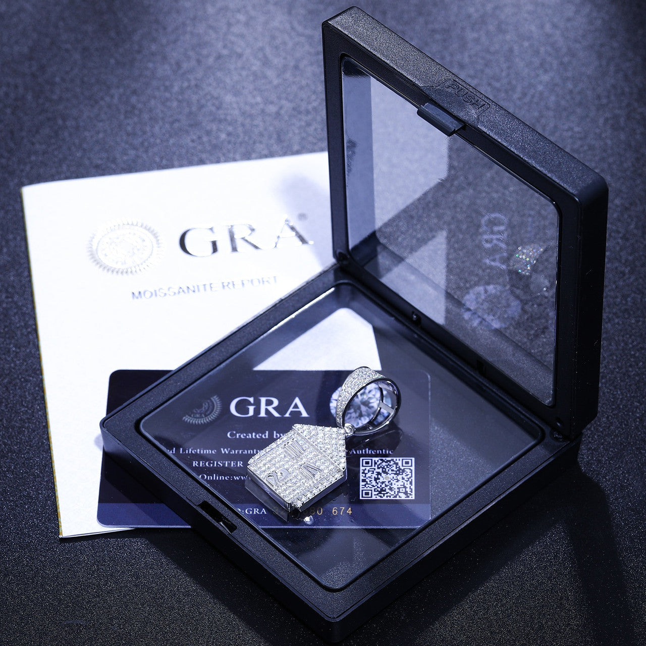 Mens Flooded Ice Solid 925 Silver Genuine VVS Diamond Trap House Hip Hop Pendant