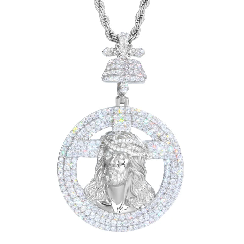 The Sacrifice | Luxury Moissanite Diamond Iced Blinged Out 925 Silver Jesus Piece Pendant