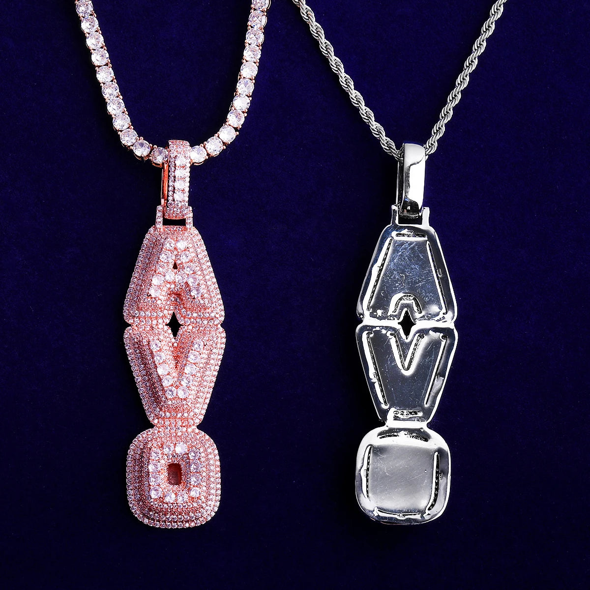 Vert 3D | VVS Diamond CZ Vertical 3 Dimensional Hip Hop Custom Nameplate Pendant