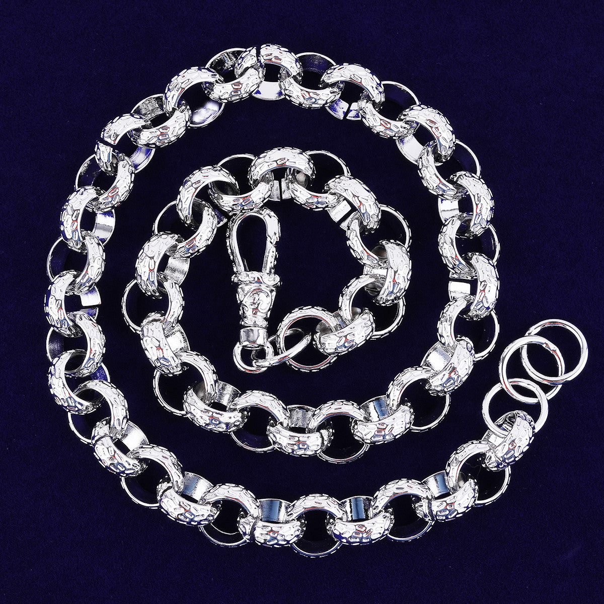 Albert Clasp Chain | Designer Diamond Cut 24k 925 Silver Rose Gold Hip Hop Chain