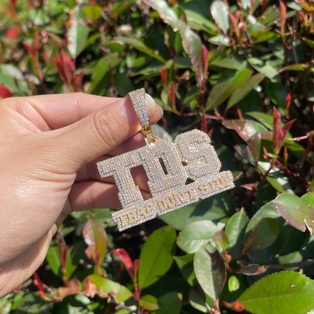 Iced Blinged Out Trap Don't Stop VVS Diamond CZ Prong Set Hip Hop Pendant