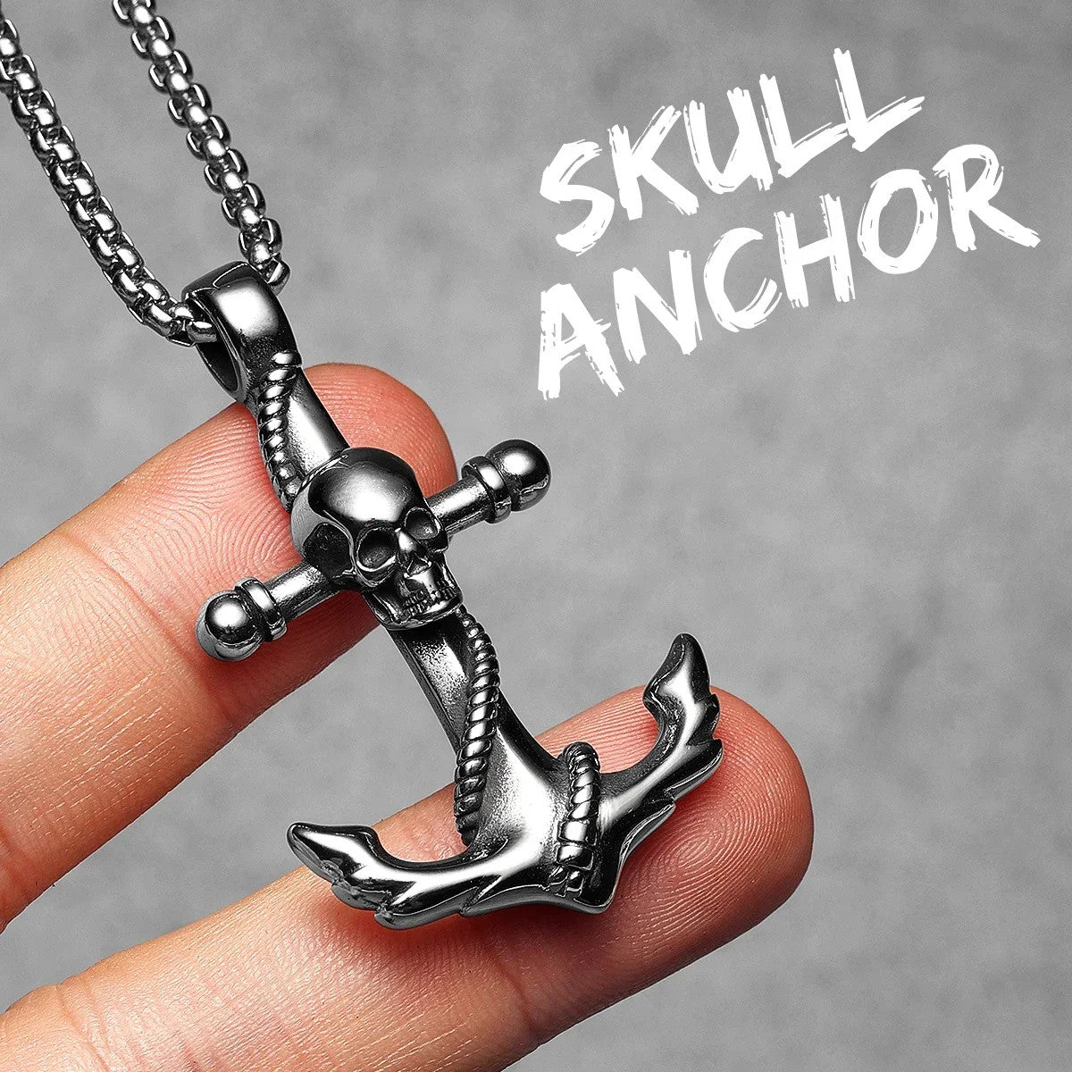 Pirate Collection | 316L No Fade Solid Stainless Steel Anchor Skull Street Wear Pendants