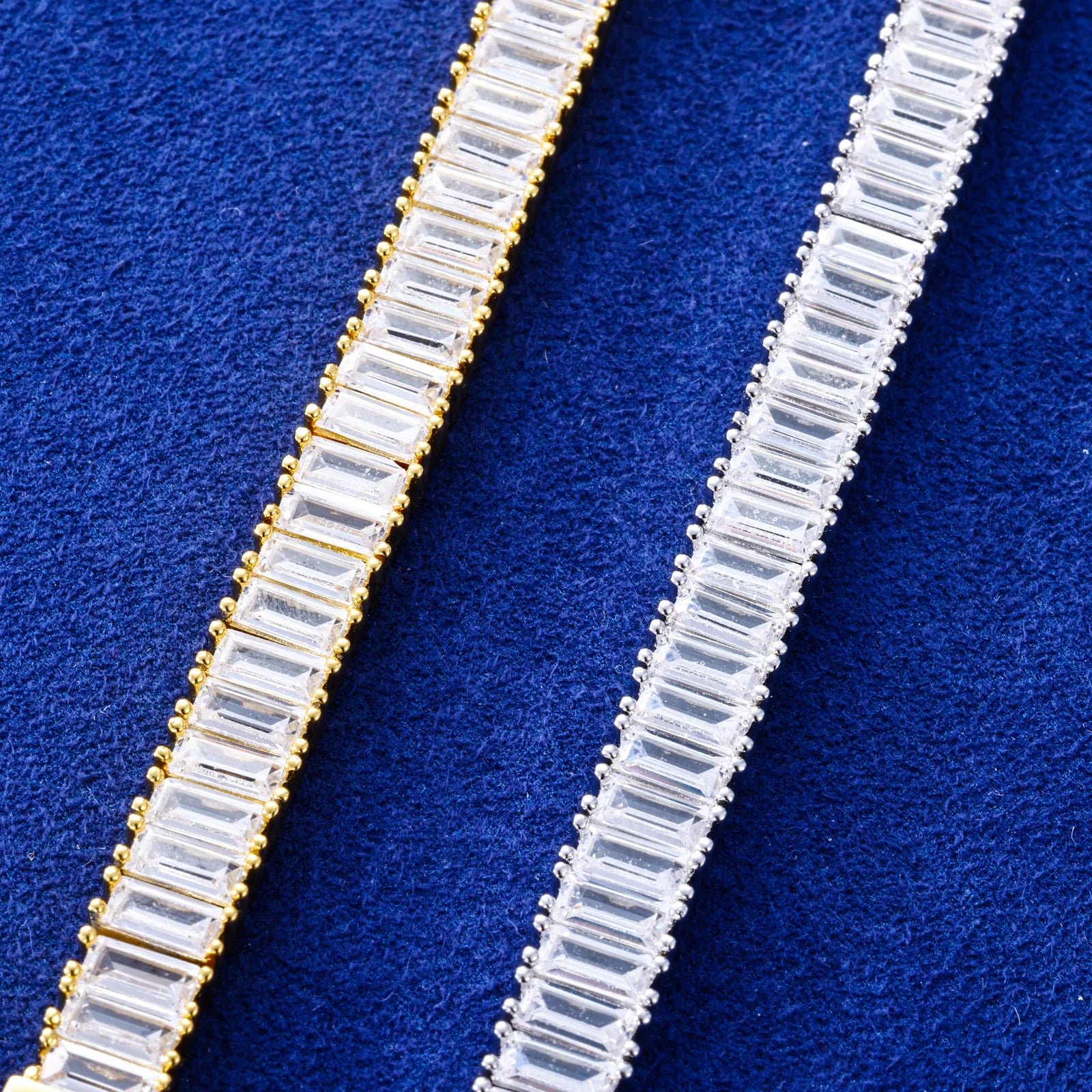 San Judas II | Luxury 925 Silver VVS Diamond Moissanite Baguette Tennis Bracelet