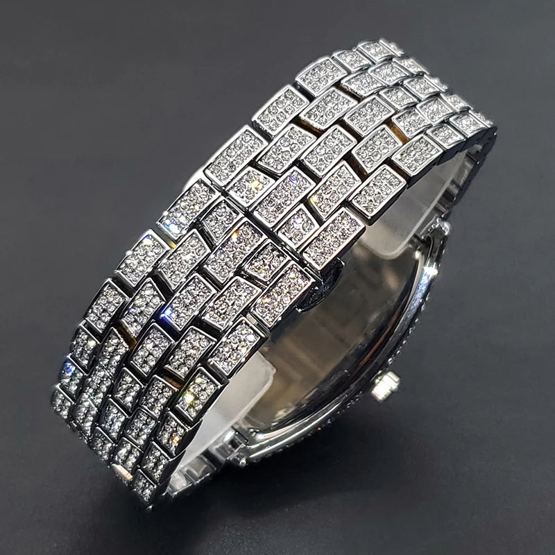 Navigation | VVS Diamond CZ Night Star Sky Compass Hip Hop  Iced Blinged Out Watch