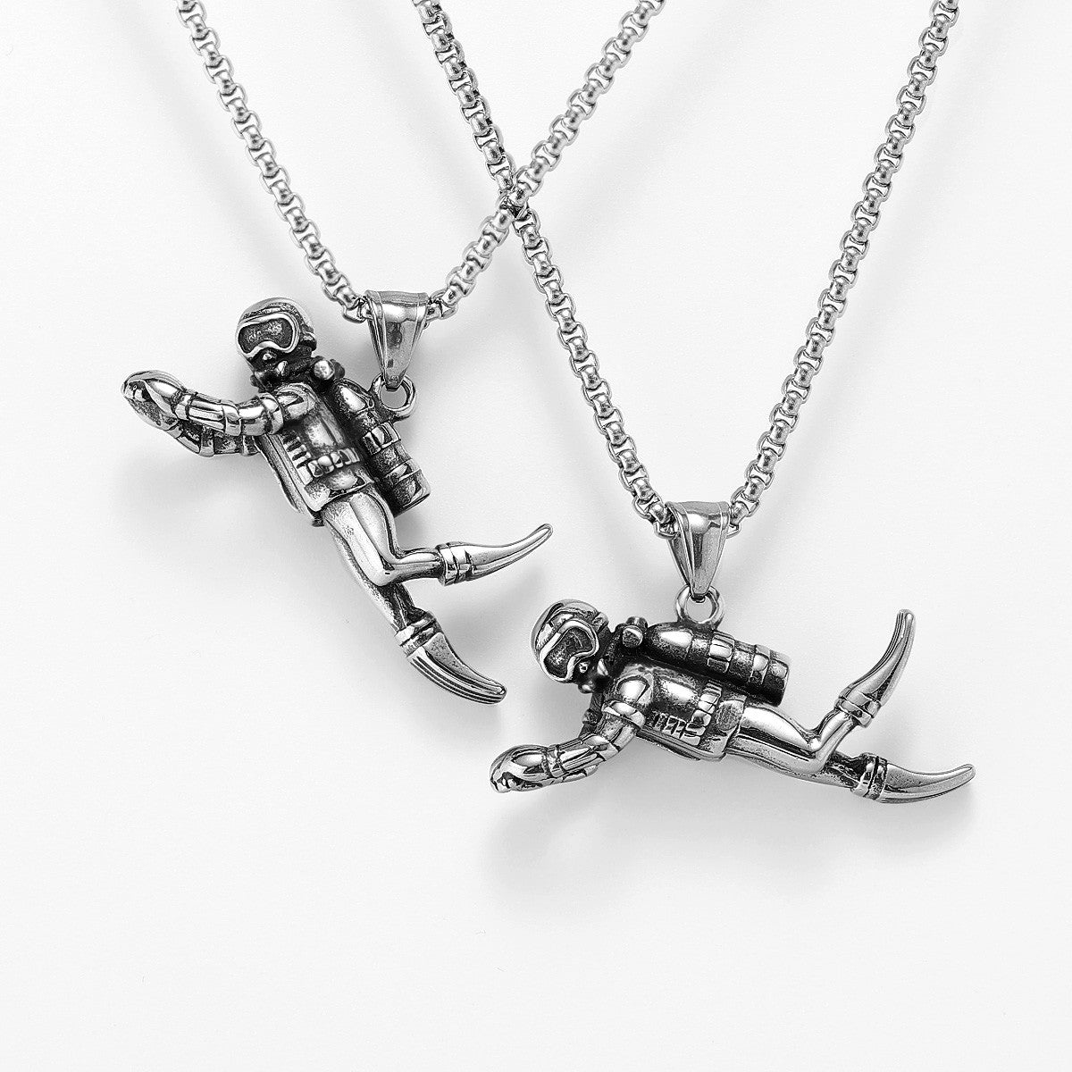 Deep Sea | 316L Stainless Steel No Fade Scuba Diver Street Wear Casual Pendant