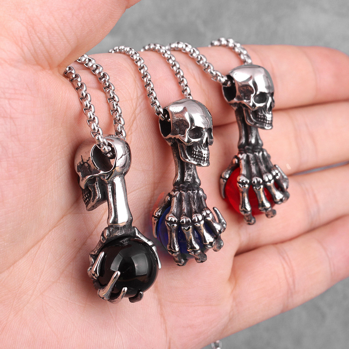 Captured Soul | Skull Claw Soul Ball 316L Solid Stainless Steel Hip Hop Street Pendant