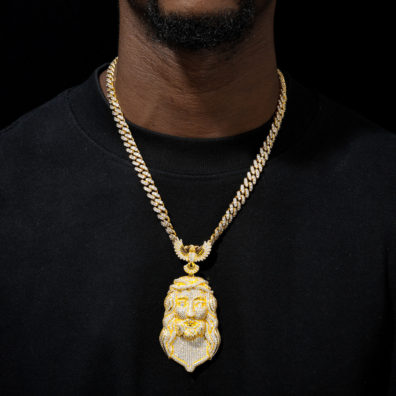 The Imperial | Solid Sterling Silver Moissanite Diamond Hip Hop Jesus Piece Pendant