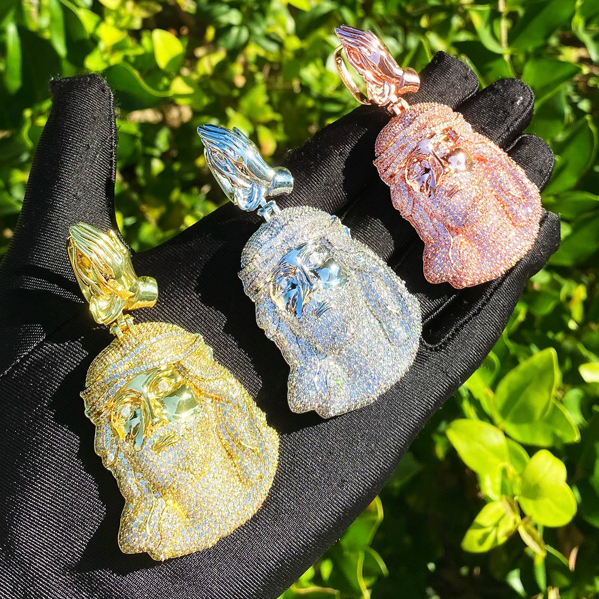 Prayer Power | 5AA+ Luxury VVS Diamond CZ Hip Hop Jesus Piece Pendant