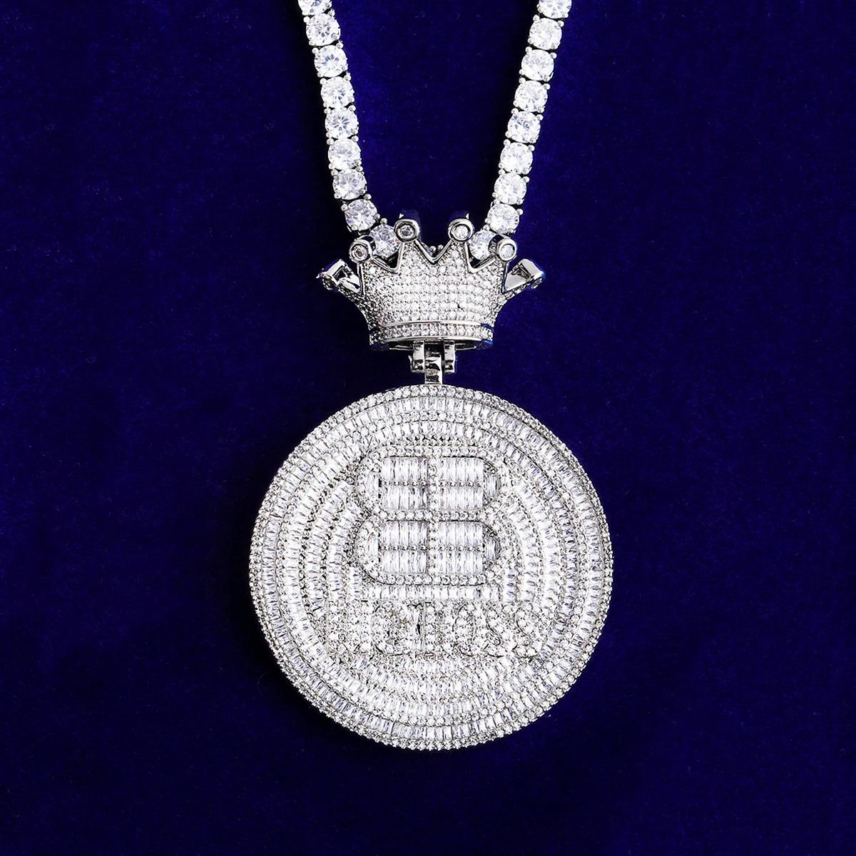 Big B's | VVS Diamond CZ Two Tone Iced Blinged Out Big Boss Hip Hop Pendant