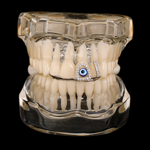 Devils Eye | VVS Diamond CZ Stone All Seeing Eye Hip Hop Mouth Tooth Bling Grillz