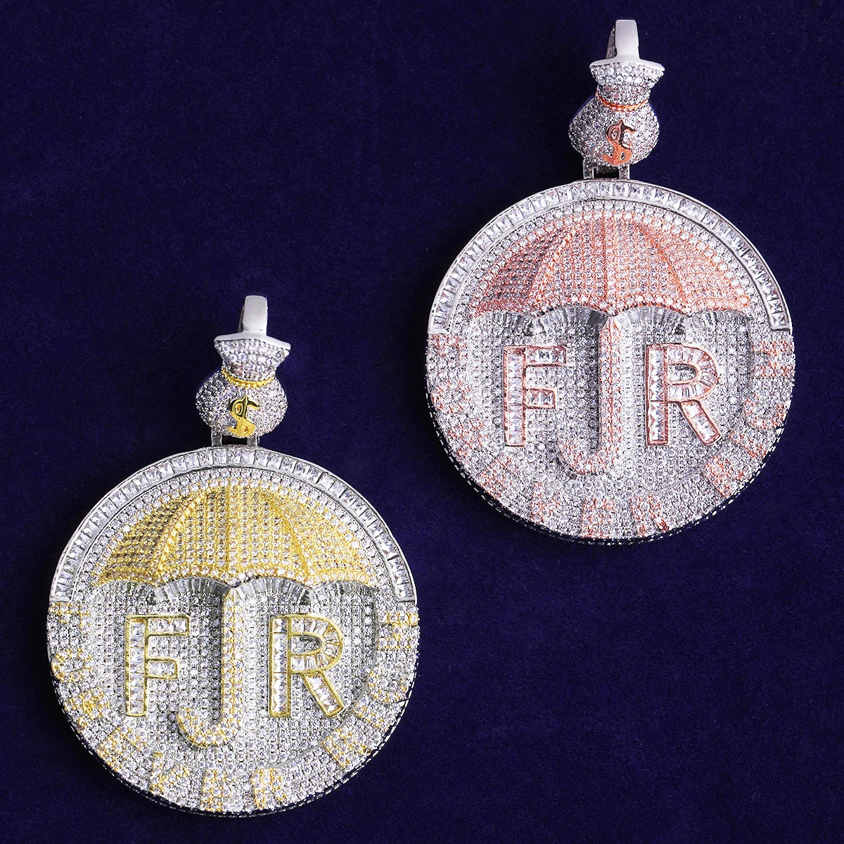 Forever Rich | 5AA+ Fully Jced Blinged Out Umbrella Hip Hop Pendant Chain