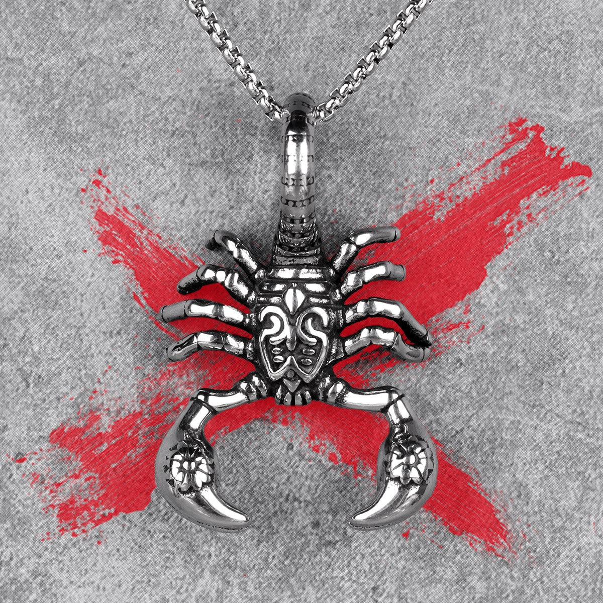Scorpion King No Fade Silver Stainless Steel Street Wear Hip hop Pendant