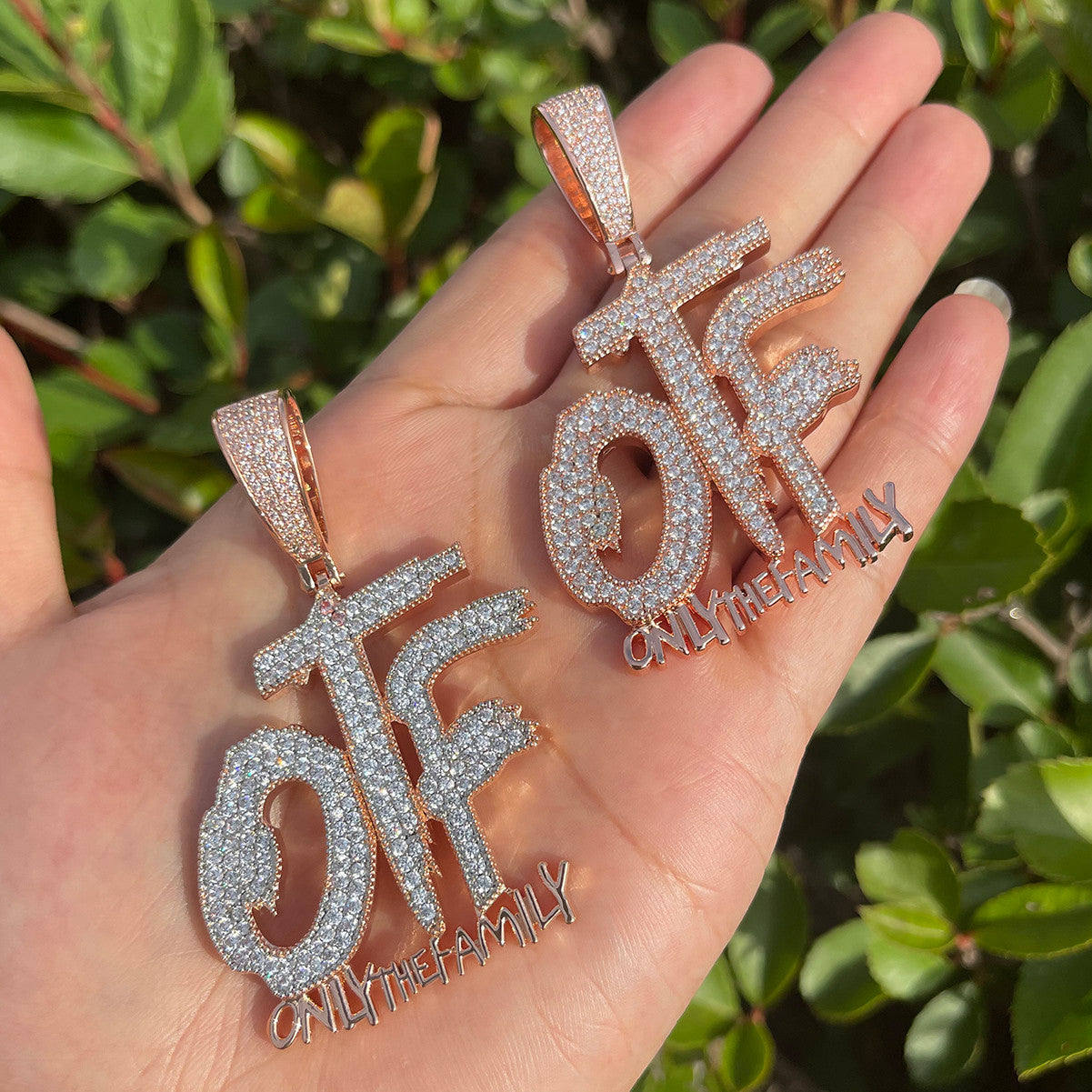 OTF | VVS Diamond CZ Prong Set Only The Family Iced Blinged Out Pendant