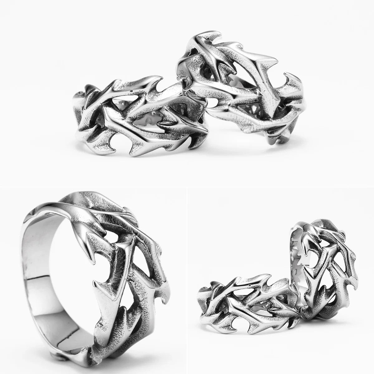 Thorns of Jesus | 316L No Fade Stainless Steel Spiritual Street Wear Rings